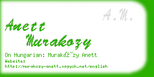 anett murakozy business card