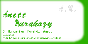 anett murakozy business card